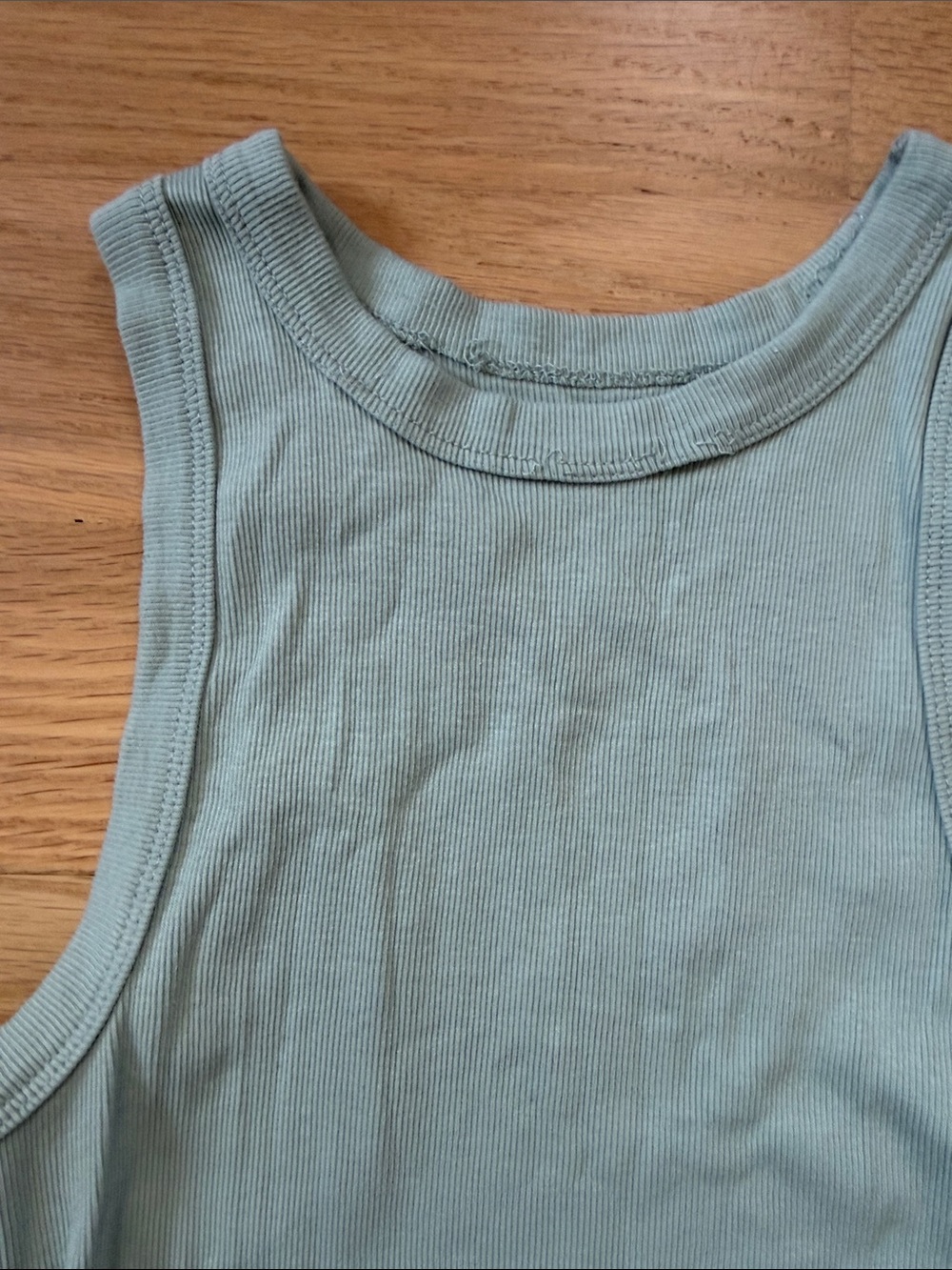 A NEW DAY Set of Three Ribbed Tops in Teal, Mauve, and Sage women's sz XS - Picture 10 of 14